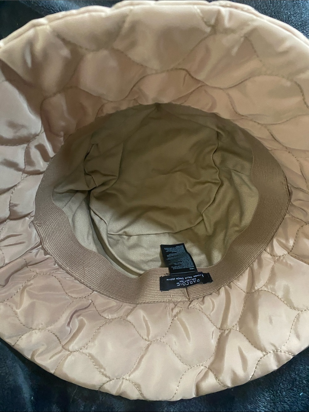 Parfois Collection Quilted Bucket Hat Beige Neutral Size M 58cm - Picture 4 of 6